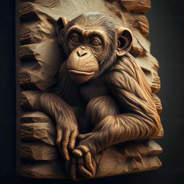 3D model Nim Chimpsky famous animal (STL)