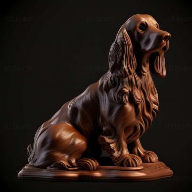 3D model Scottish Setter dog (STL)