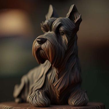 3D model Zwergschnauzer dog (STL)