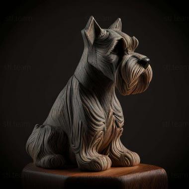 3D model Zwergschnauzer dog (STL)