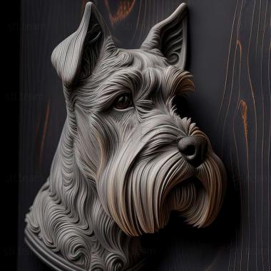 3D model Riesenschnauzer dog (STL)