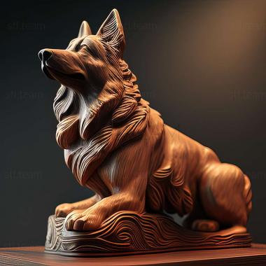 3D model Polish Lowland Shepherd dog (STL)