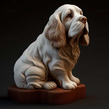 3D model Clumber Spaniel dog (STL)