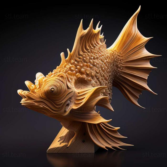 3D model Stellate ancistrus fish (STL)