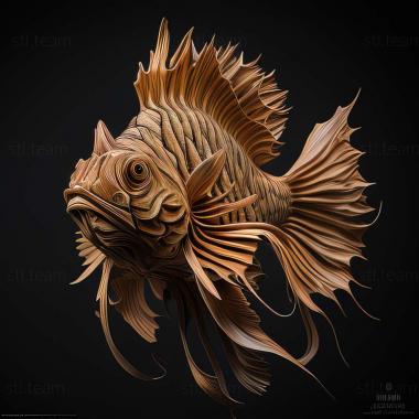 3D model Dutch lionhead fish (STL)