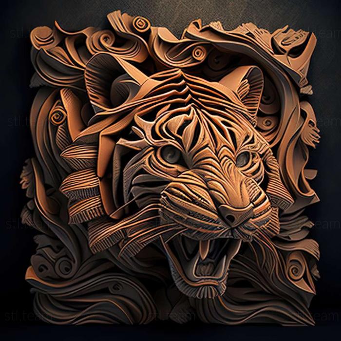 3D model Panthera tigris tigris (STL)