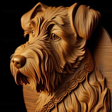 3D model Irish soft haired Wheat Terrier dog (STL)