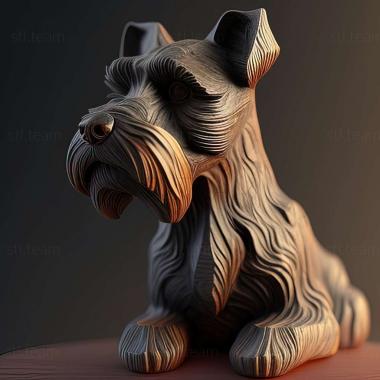 3D model Zwergschnauzer dog (STL)