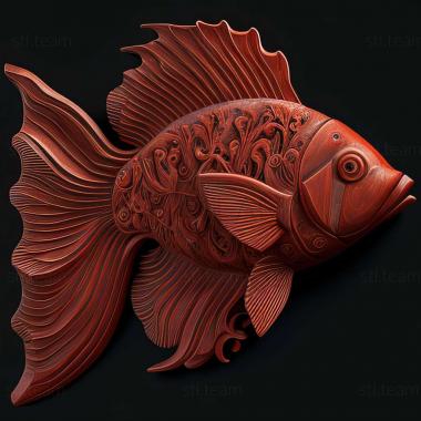 3D model Cardinal fish fish (STL)