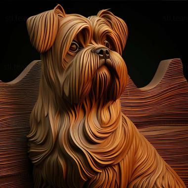 3D model Belgian Griffon dog (STL)