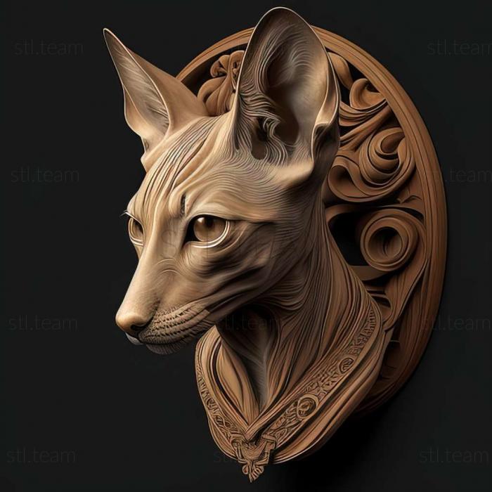 3D model Oriental Shorthair cat (STL)