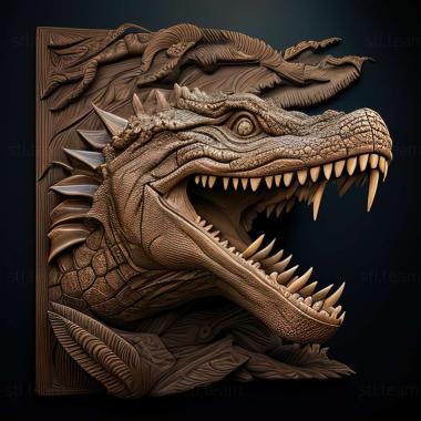 3D model Godzilla crocodile famous animal (STL)