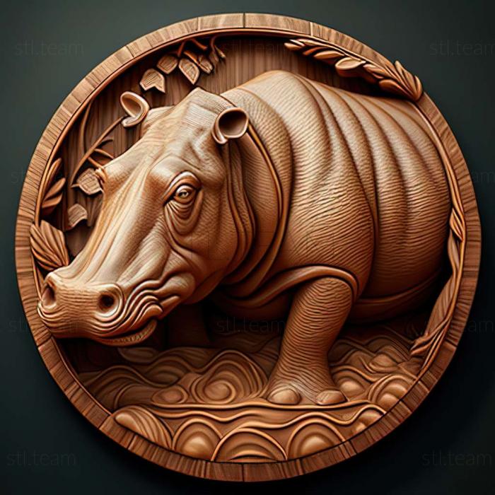 3D model Hippopotamus pentlandi (STL)