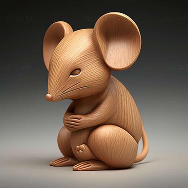 3D model Kaguya mouse famous animal (STL)