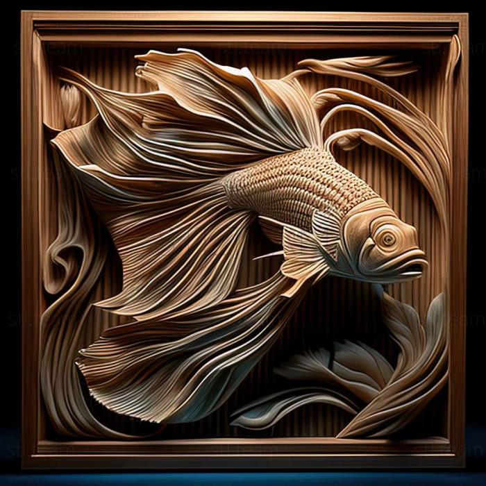 3D модель Гигантская бойцовая рыба (STL)