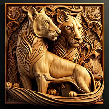 3D model Amur and Timur famous animal (STL)