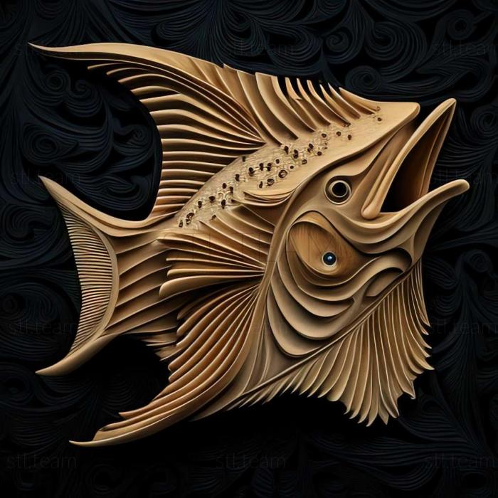 3D model Common horned body fish (STL)