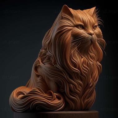 3D model Isle of Man Longhair cat (STL)