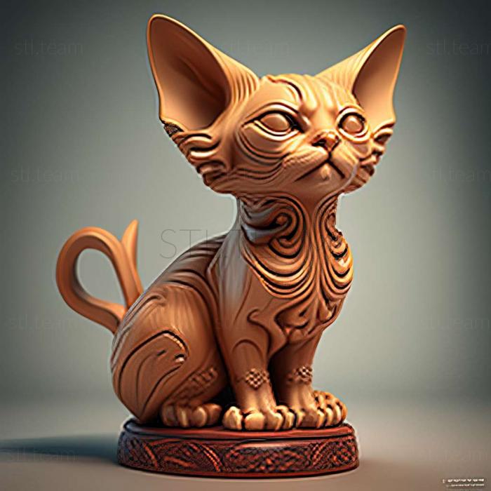 3D model Gli cat famous animal (STL)