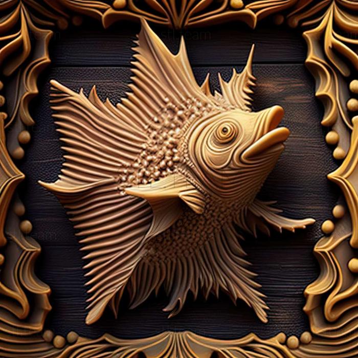 3D model Star ancistrus fish (STL)