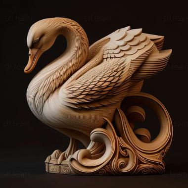 3D model Petra swan famous animal (STL)