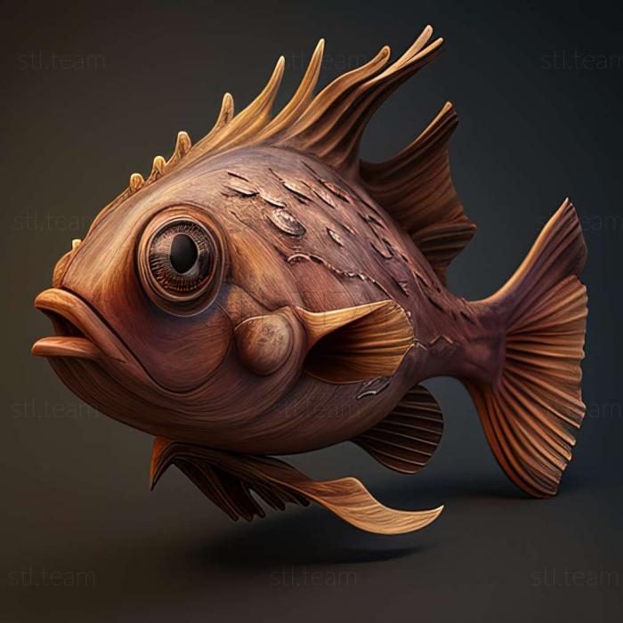 3D model Acanthophthalmus kula fish (STL)