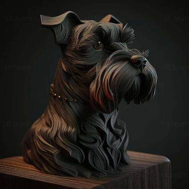 3D model Zwergschnauzer dog (STL)