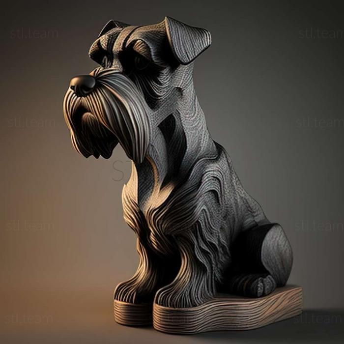 3D model Zwergschnauzer dog (STL)