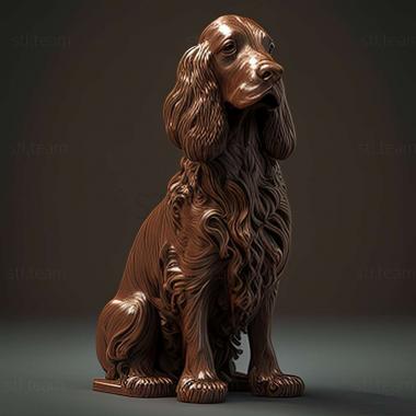 3D model American Water Spaniel dog (STL)