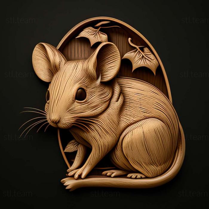 3D model Kaguya mouse famous animal (STL)