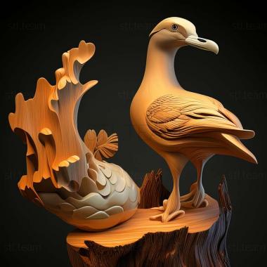 3D модель Лисичка и чайка знаменитое животное (STL)