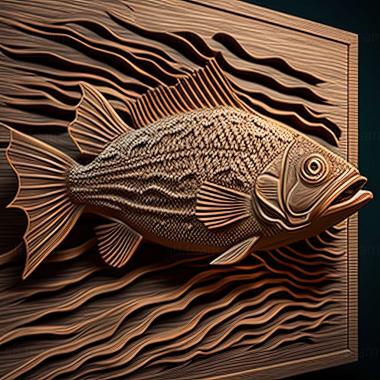3D модель Puntius lateristriga риба (STL)