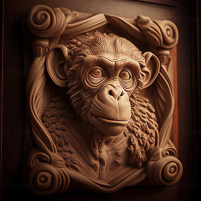 3D model Nim Chimpsky famous animal (STL)