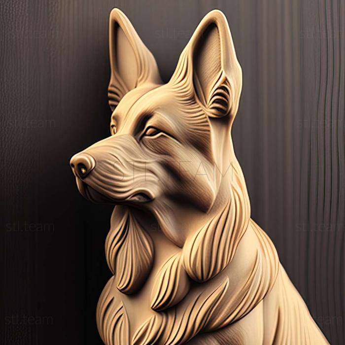 3D model Belgian Shepherd dog (STL)