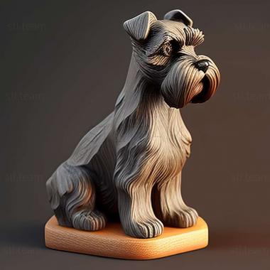 3D model Zwergschnauzer dog (STL)