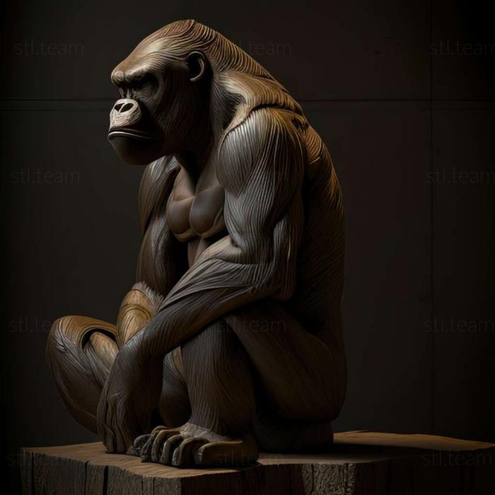3D модель Хіонеосомна горила (STL)