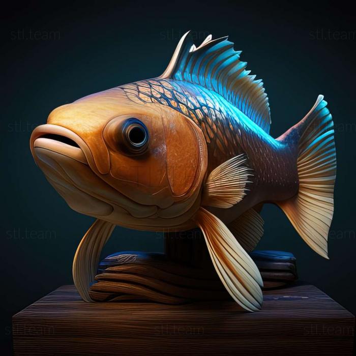 3D модель Геміхроміс красива рибка (STL)