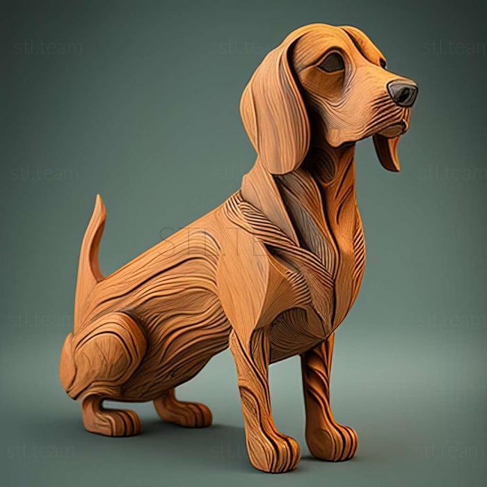 3D model Small Swiss Hound dog (STL)