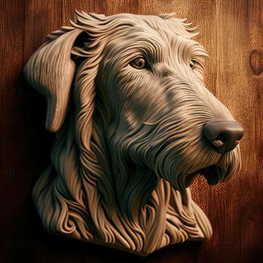 3D model Irish Wolfhound dog (STL)