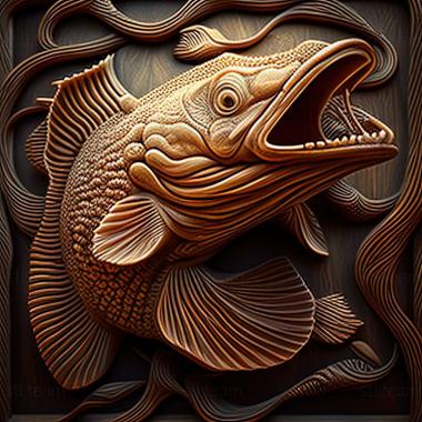 3D model Mustachioed catfish ancistrus fish (STL)