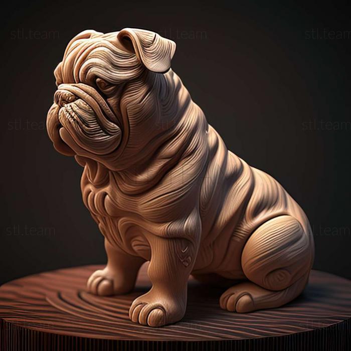 3D модель Бульдог Кампейро собака (STL)