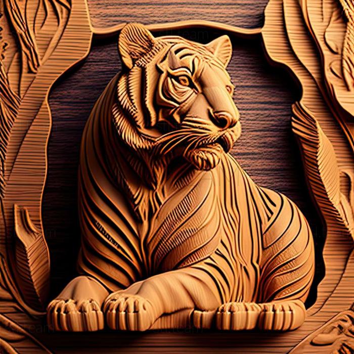 3D модель Кузя тигр знаменитое животное (STL)