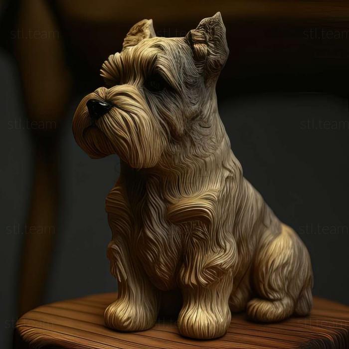 3D model Zwergschnauzer dog (STL)