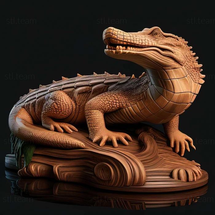 3D model Saturn alligator famous animal (STL)