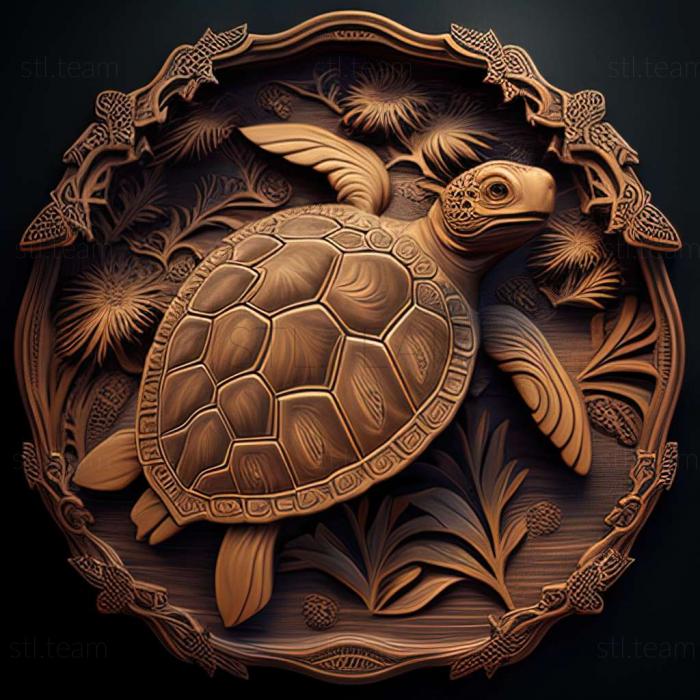 3D model Kiki turtle famous animal (STL)