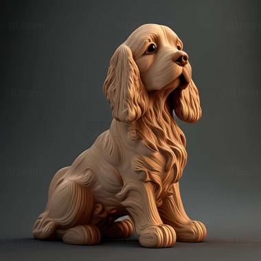 3D модель Американський кокер спаніель собака (STL)