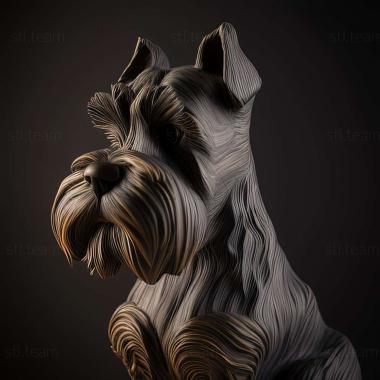 3D model Zwergschnauzer dog (STL)