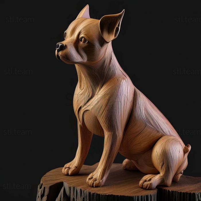 3D model Tenterfield Terrier dog (STL)