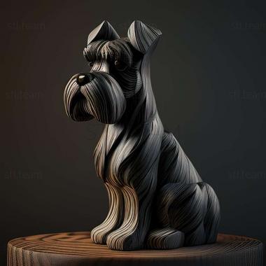 3D model Zwergschnauzer dog (STL)