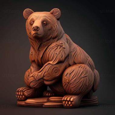 3D model Senya bear famous animal (STL)